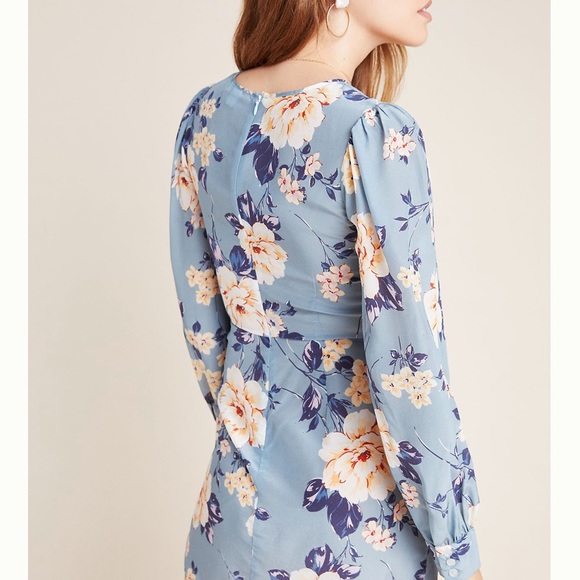 Brand New Anthropologie Floral Mini Wrap Dress - Picture 7 of 7